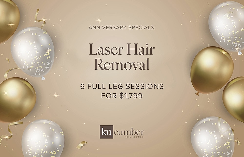 Anniversary special for laser hair removal promotion
