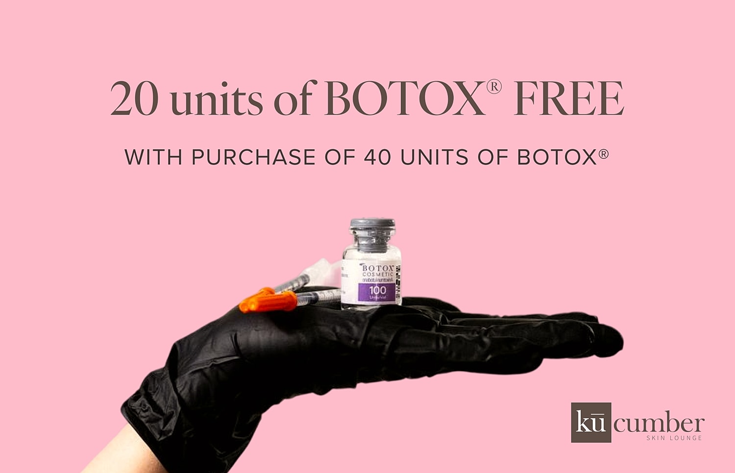 Botox promotion: 20 units free with purchase.