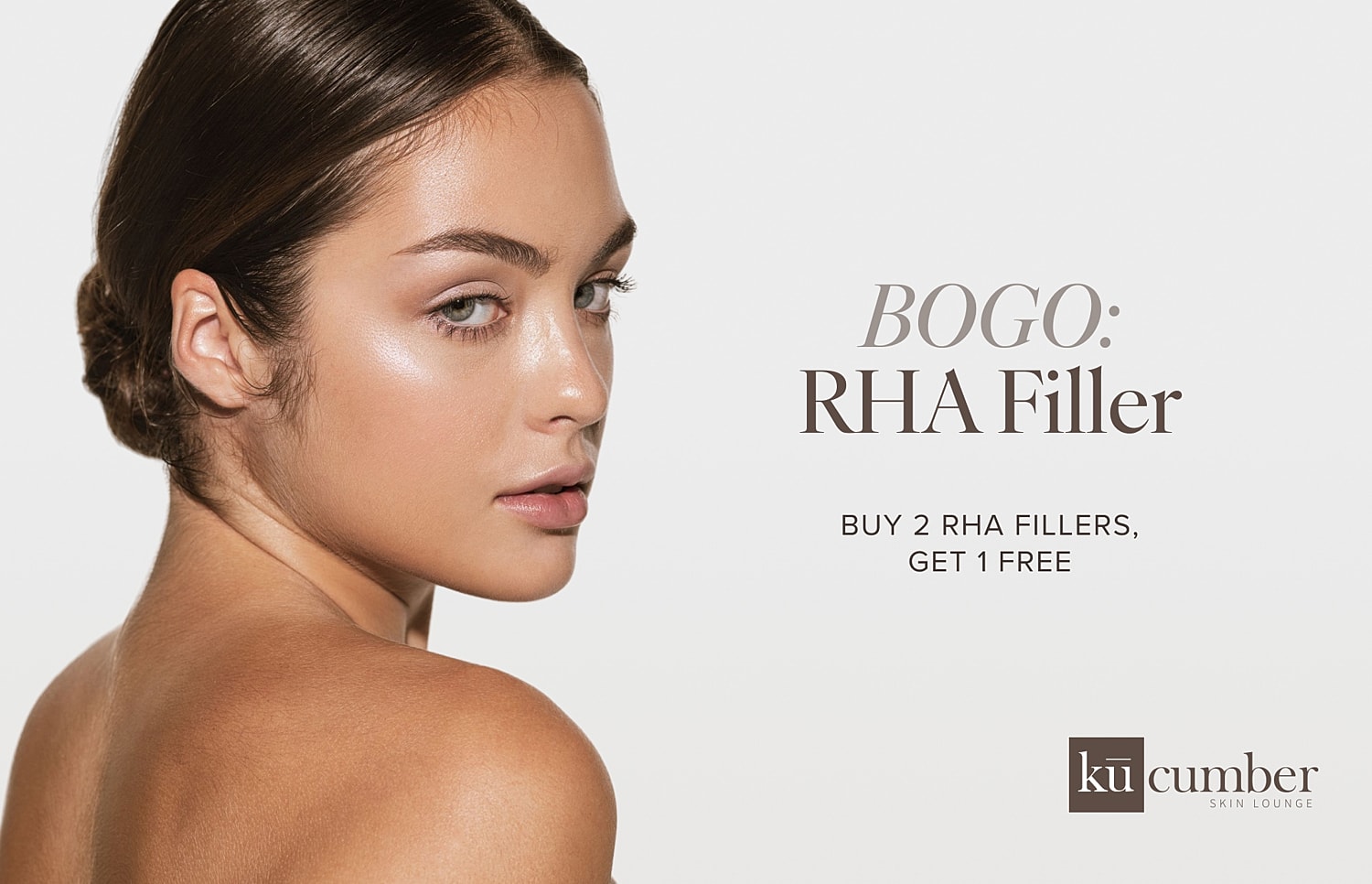 BOGO RHA filler promotion with model display
