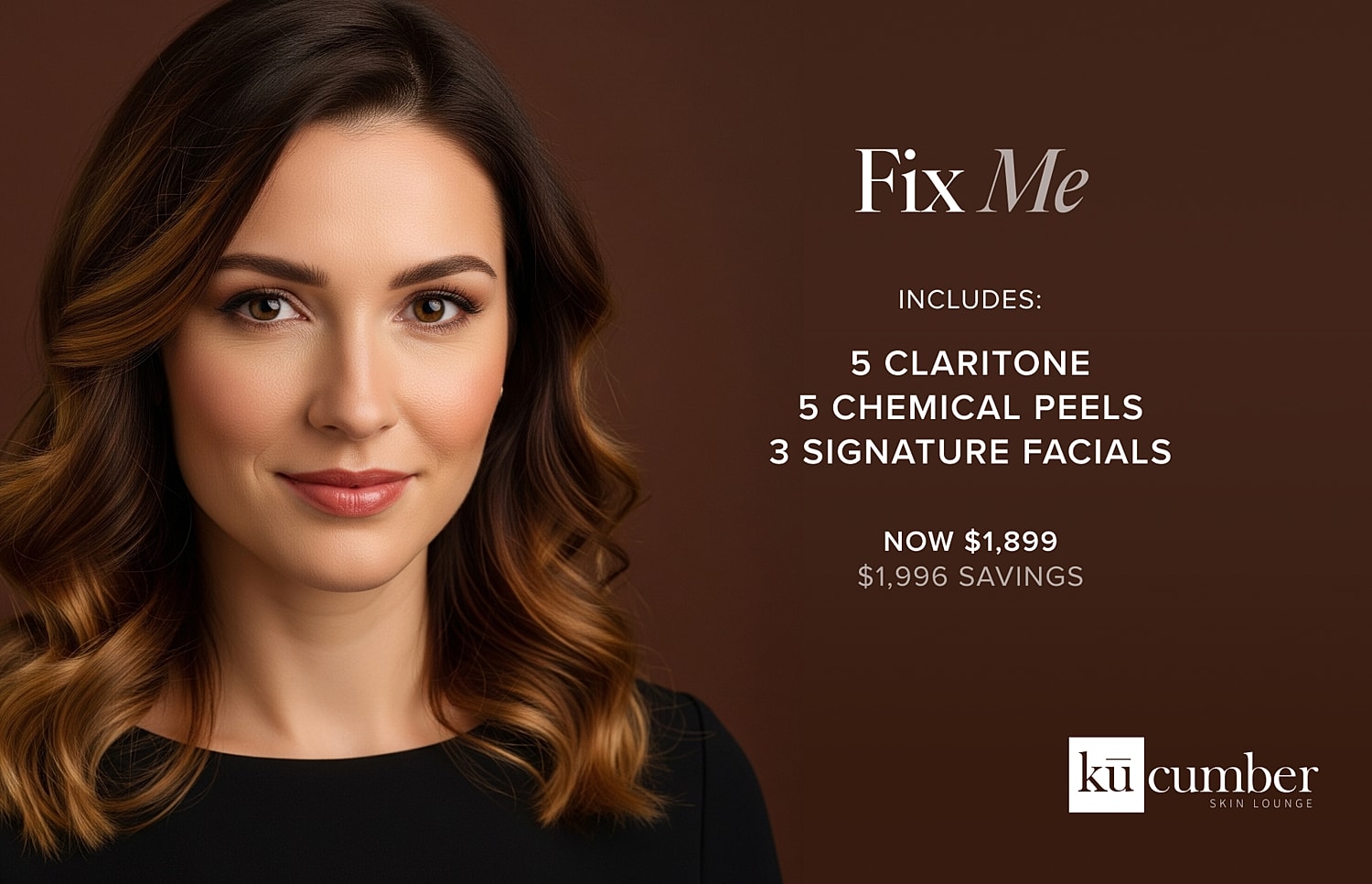 Skincare promotion featuring facials and chemical peels.